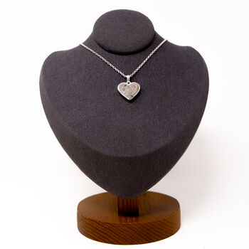Heart Shaped Cremation Ashes Memorial Necklace, 6 of 7