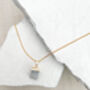 Amazonite Cube Necklace Real 18k Gold Plated, thumbnail 6 of 6