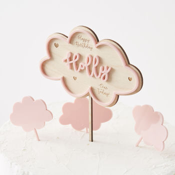Personalised Clouds Birthday Cake Topper, 7 of 7