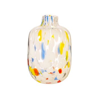 Small Multicoloured Speckled Glass Vase, 2 of 5