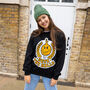 Deck The Halls Women's Christmas Jumper In Black, thumbnail 2 of 4
