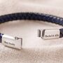 Men's Personalised Black And Blue Woven Bracelet, thumbnail 3 of 7