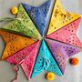 Eight Gold And Paisley Mini Paper Star Lanterns, thumbnail 4 of 5