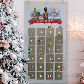 Personalised Nutcracker Advent Calendar In Silver, 2 of 3