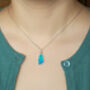3ct Australian Opal Doublet Necklace In Sterling Silver, thumbnail 3 of 3
