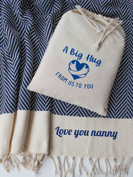 Cotton Throw Blanket, Christmas Gift For Family, 9 of 12