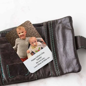 Personalised Aluminium Photo Wallet Card, 2 of 2