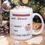 Santa's Naughty Christmas List Mug, thumbnail 1 of 7