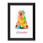 Personalised Watercolour Dog Yoga Print, thumbnail 11 of 12