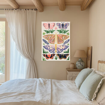 Boho Botanical Butterfly Art Print, 2 of 4
