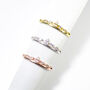 Crown Band Ring, Cz Rose Or Gold Vermeil 925 Silver, thumbnail 7 of 9