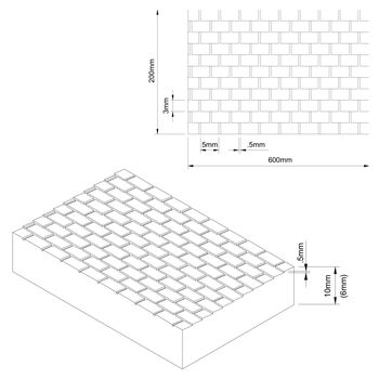 Embossed Clay Roof Tile Xps Foam Sheet For Model Making, 4 of 9