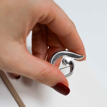 Sterling Silver Spiral Brooch, 9 of 10