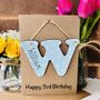 Personalised 3rd Birthday Letter Wooden Keepsake Card, thumbnail 1 of 4