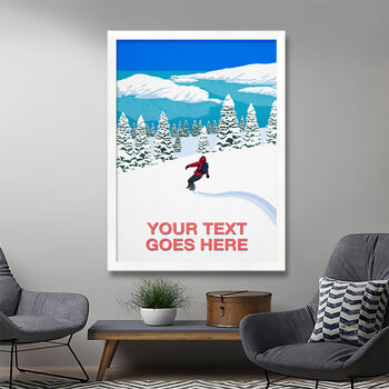 Personalised Snowboarding Art Print, 3 of 6