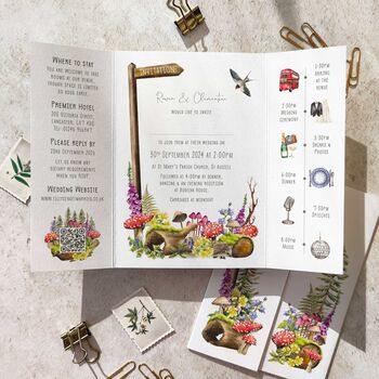 Woodland Gatefold Invitation, 2 of 8