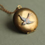 Antique Bird Locket Necklace, thumbnail 8 of 9