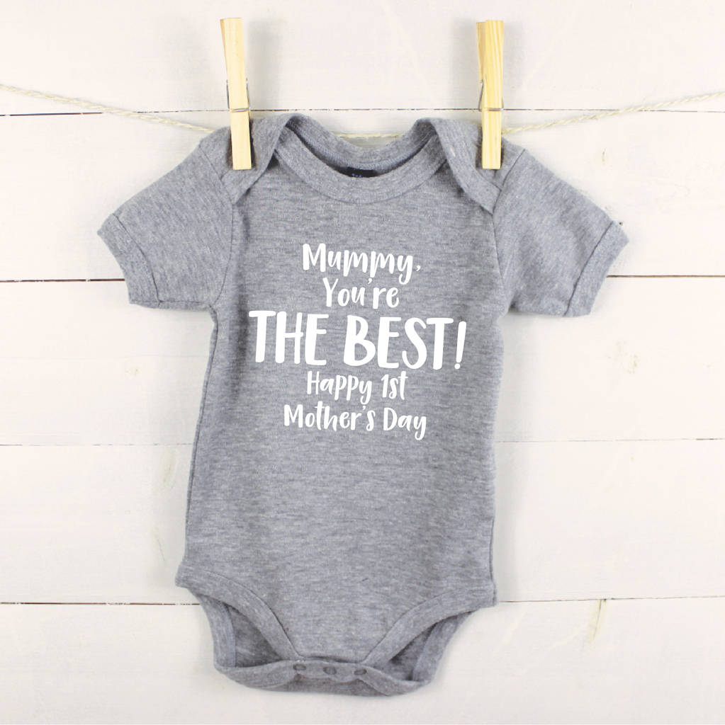 mummy you're the best personalised babygrow by lovetree design ...