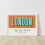 Personalised London Retro Favourite City Travel Print, thumbnail 3 of 7