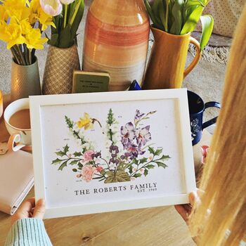 Birth Flower Family Print, Unframed, 5 of 12