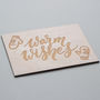 Warm Wishes Wooden Christmas Card, thumbnail 2 of 4