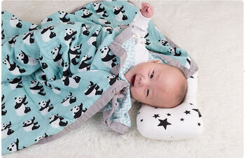 Four Layer Organic Cotton Panda Blanket, 2 of 3