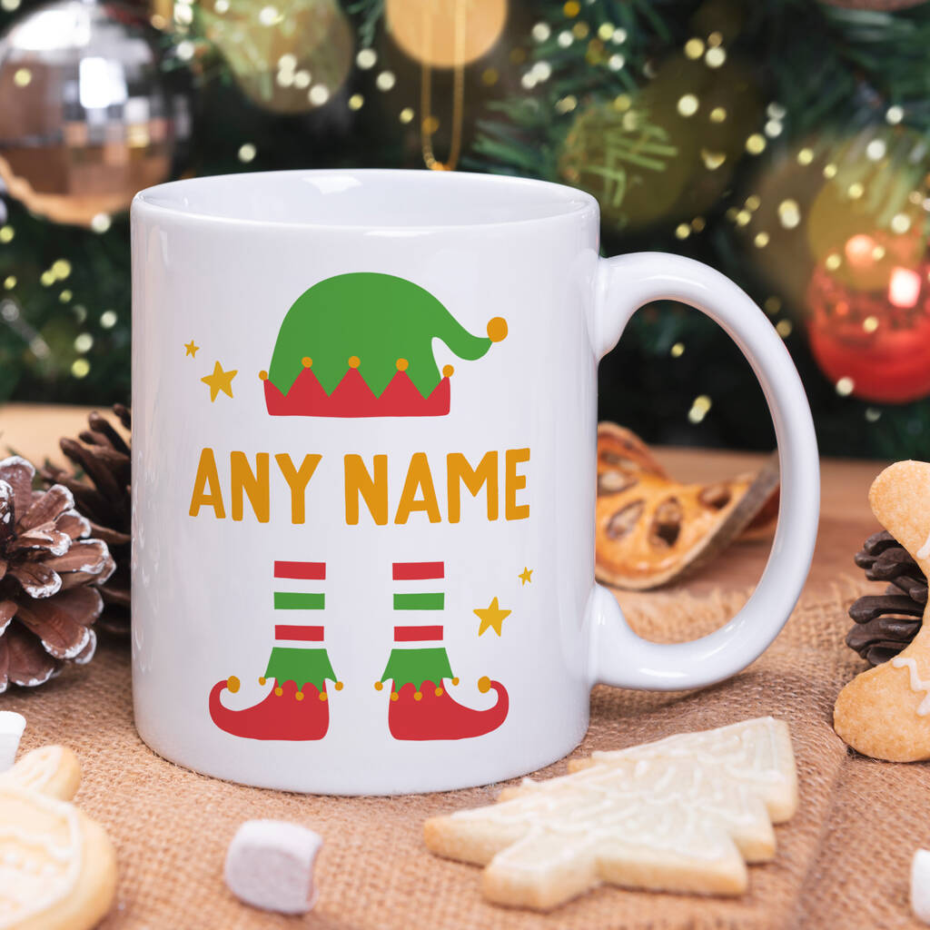 Personalised Christmas Elf Mug By Arrow Gift Co  notonthehighstreet.com