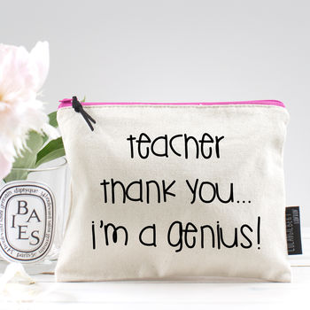 'thank You Teacher' Pouch By Lola & Gilbert London Ltd ...