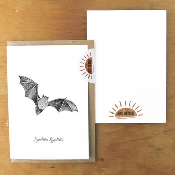 Pipistrelle Bat Print A6 Greetings Card, 3 of 8