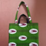 African Print Tote Bag | Iyara Green Bird Print, thumbnail 1 of 3