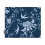 Luxury Linen Like Floral Tablecloth Cecylia Navy, thumbnail 7 of 7