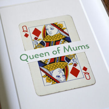 Mum Is Queen Personalised Playing Card Gift Print, 7 of 9
