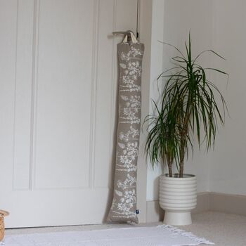 Linen Draught Excluder With Floral Design, 2 of 5
