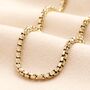 Stainless Steel Box Chain Necklace In Gold, thumbnail 1 of 5