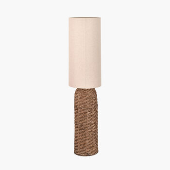 Brown Woven Seagrass Floor Lamp, 4 of 8