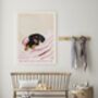 Dog Quote 'Stay in Bed with my Dog' Art Print, thumbnail 3 of 4