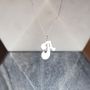 Solid Silver 'Groovy' Letter Charm Necklace, thumbnail 6 of 11