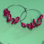 Messi Wire Hoop Earrings, thumbnail 4 of 6