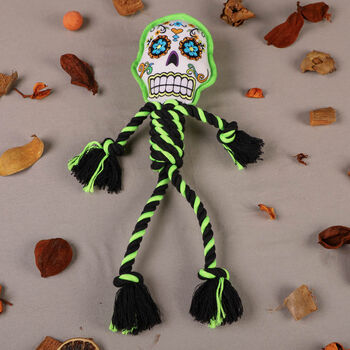 Halloween Sugar Skull Dog Toy Gift Set, 2 of 10