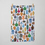 Vases And Ceramics Illustrated Tea Towel, thumbnail 1 of 4