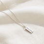 Textured Personalised Tag Necklace, thumbnail 4 of 9
