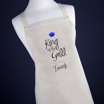 Personalised King Of The Grill BBQ Apron, 2 of 4