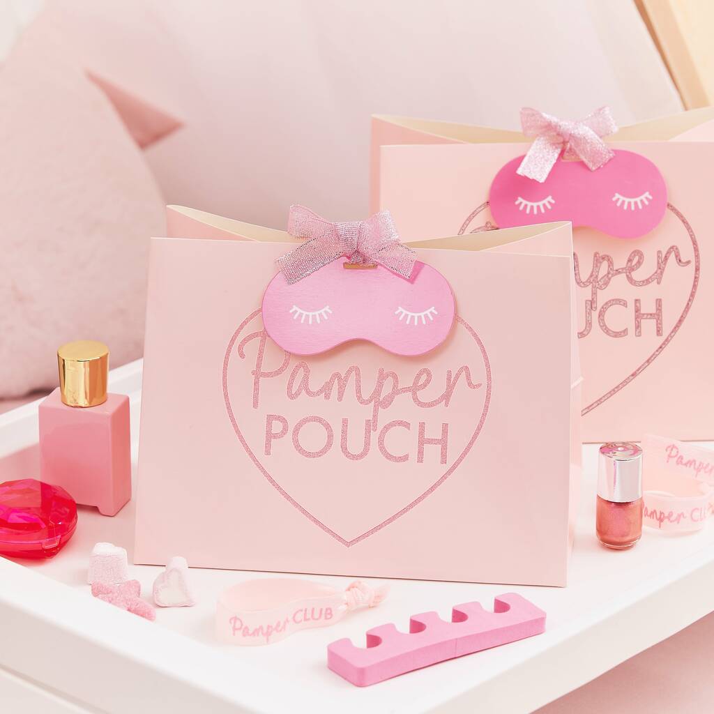 Pink Glitter Pamper Pouch Pamper Party Bag, 1 of 2