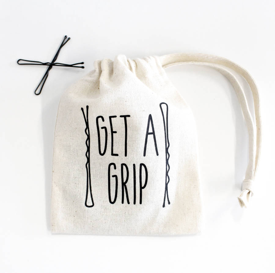 'get a grip' essential hair grip bag with grips by precious little plum