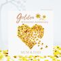 Butterfly Parents Golden Wedding Anniversary Heart Card, thumbnail 1 of 12