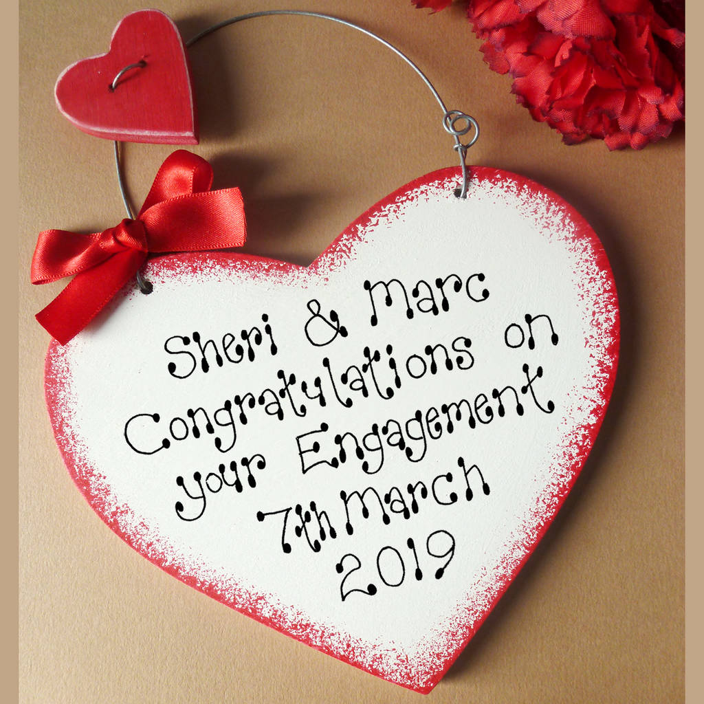 personalised engagement sign by country heart | notonthehighstreet.com