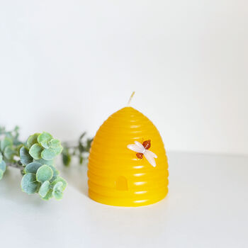 Beehive Shape Natural Beeswax Pillar Candle, 2 of 5
