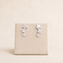 Sterling Silver Triple Star Climber Stud Earrings, thumbnail 3 of 8