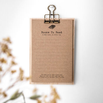 Book Lover Gift To Do Lists On Mini Clipboard, 2 of 8