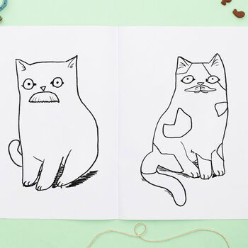 Colouring Book Cats With Moustaches, 4 of 5